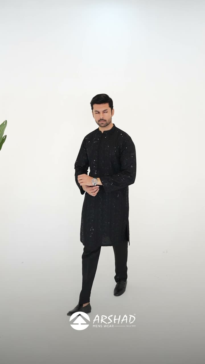Studio fashion editorial reel — embellished kurta