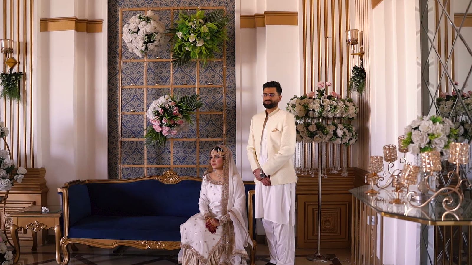 The couple on their wedding day