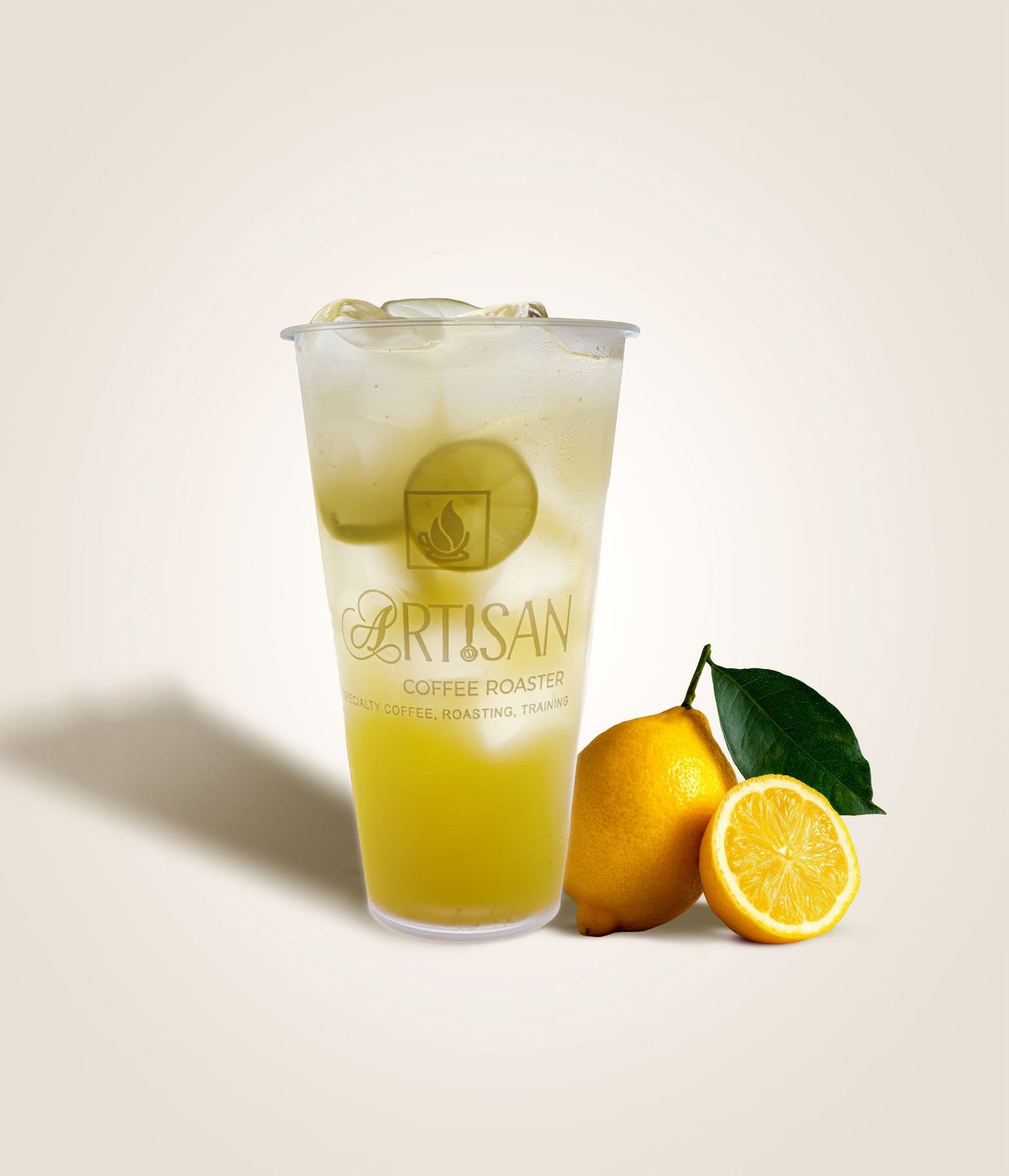 Iced lemon tea with fresh lemons